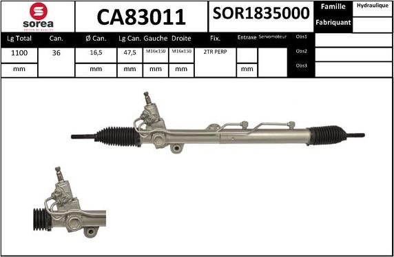 SNRA CA83011 - Рульовий механізм, рейка autocars.com.ua