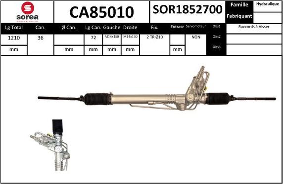 SNRA CA85010 - Рульовий механізм, рейка autocars.com.ua