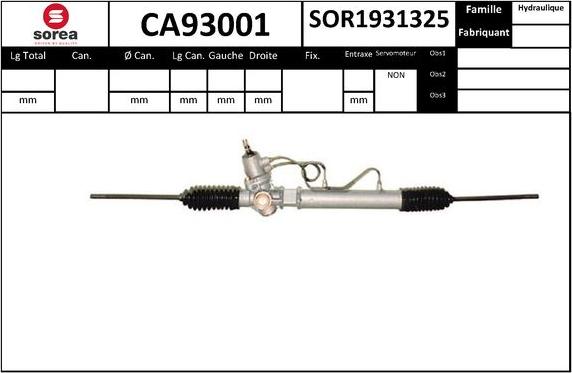 SNRA CA93001 - Рульовий механізм, рейка autocars.com.ua