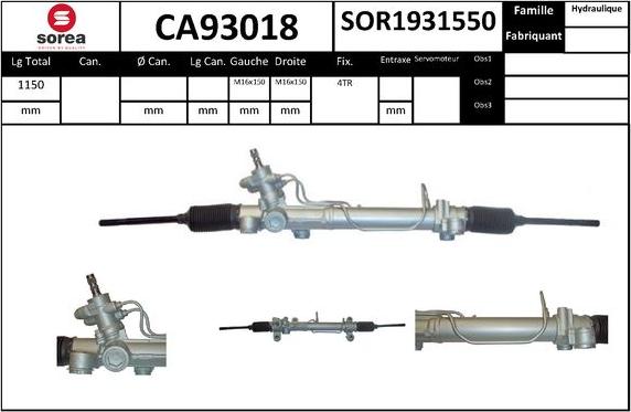 SNRA CA93018 - Рульовий механізм, рейка autocars.com.ua