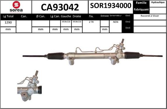 SNRA CA93042 - Рульовий механізм, рейка autocars.com.ua