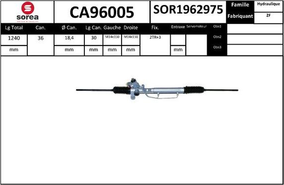 SNRA CA96005 - Рулевой механизм, рейка autodnr.net