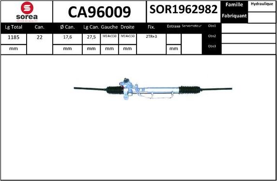 SNRA CA96009 - Рулевой механизм, рейка autodnr.net