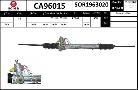 SNRA CA96015 - Рулевой механизм, рейка autodnr.net