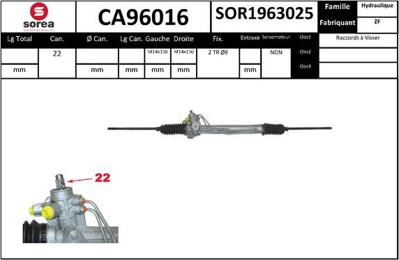 SNRA CA96016 - Рулевой механизм, рейка autodnr.net