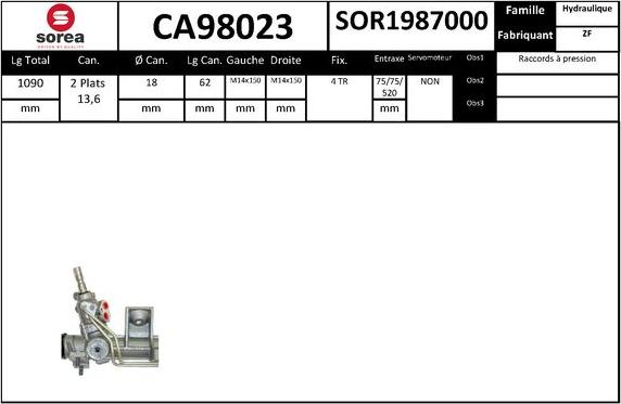 SNRA CA98023 - Рулевой механизм, рейка autodnr.net