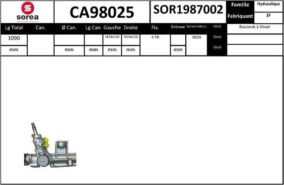 SNRA CA98025 - Рулевой механизм, рейка autodnr.net