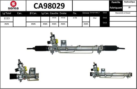 SNRA CA98029 - Рулевой механизм, рейка autodnr.net