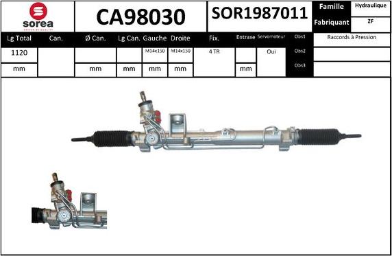 SNRA CA98030 - Рулевой механизм, рейка autodnr.net