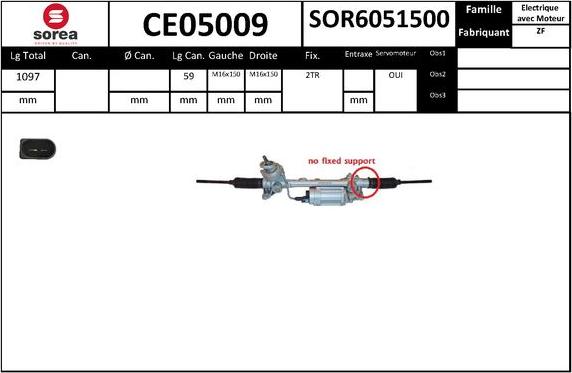 SNRA CE05009 - Рулевой механизм, рейка avtokuzovplus.com.ua