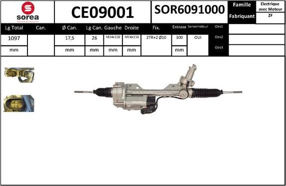 SNRA CE09001 - Рульовий механізм, рейка autocars.com.ua