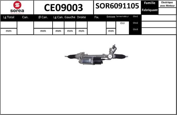 SNRA CE09003 - Рулевой механизм, рейка avtokuzovplus.com.ua