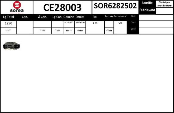 SNRA CE28003 - Рульовий механізм, рейка autocars.com.ua