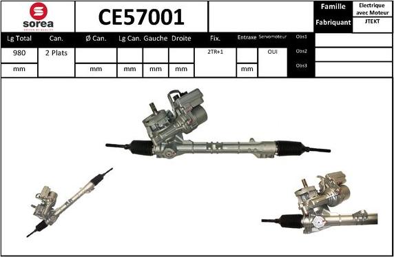 SNRA CE57001 - Рульовий механізм, рейка autocars.com.ua