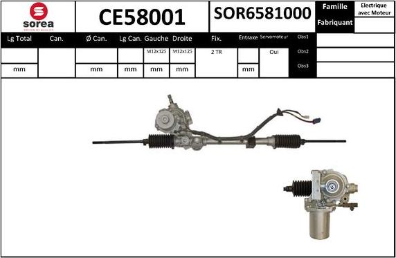 SNRA CE58001 - Рульовий механізм, рейка autocars.com.ua