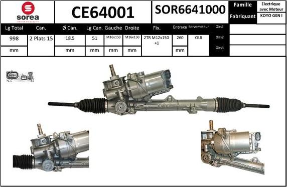 SNRA CE64001 - Рульовий механізм, рейка autocars.com.ua