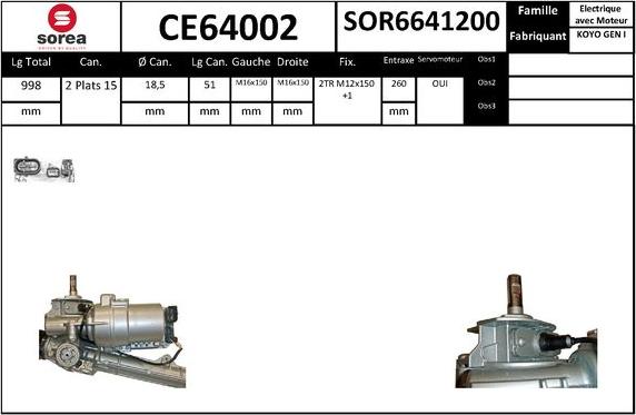 SNRA CE64002 - Рульовий механізм, рейка autocars.com.ua