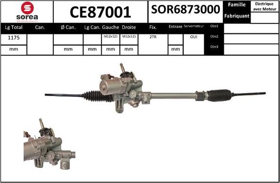 SNRA CE87001 - Рулевой механизм, рейка avtokuzovplus.com.ua