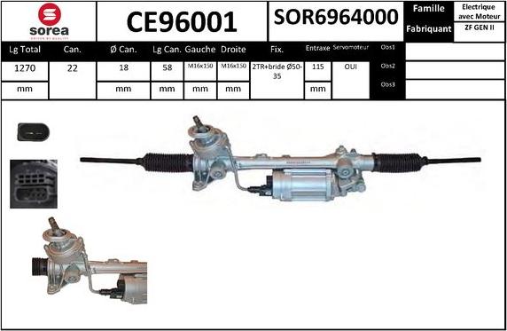 SNRA CE96001 - Рулевой механизм, рейка autodnr.net