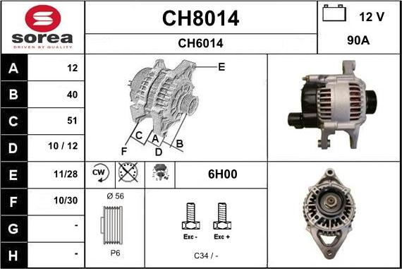 SNRA CH8014 - Генератор autocars.com.ua