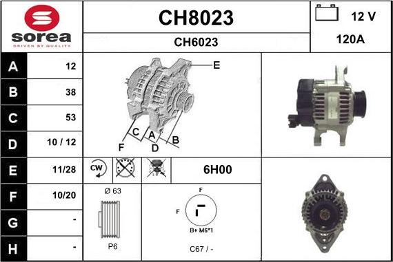 SNRA CH8023 - Генератор autocars.com.ua