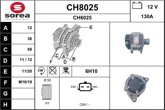 SNRA CH8025 - Генератор autocars.com.ua