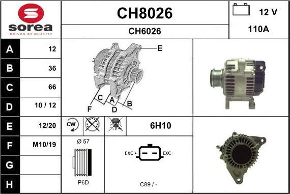 SNRA CH8026 - Генератор autocars.com.ua