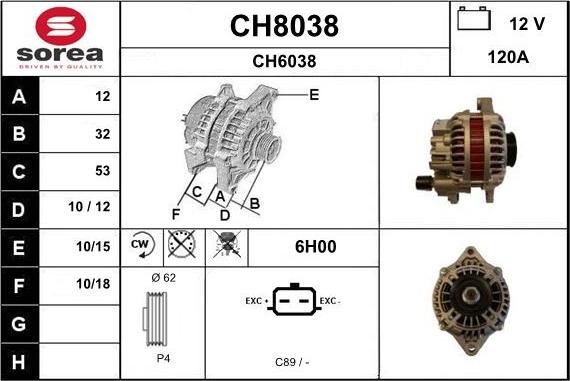 SNRA CH8038 - Генератор avtokuzovplus.com.ua