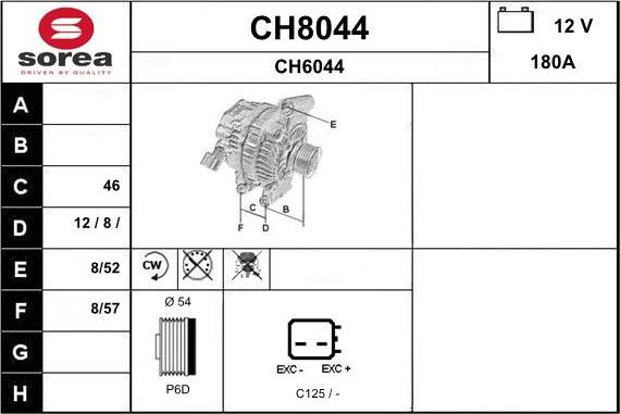 SNRA CH8044 - Генератор autocars.com.ua