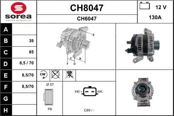 SNRA CH8047 - Генератор autocars.com.ua