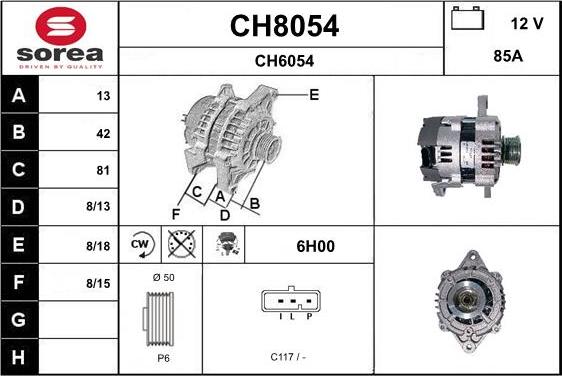 SNRA CH8054 - Генератор autocars.com.ua