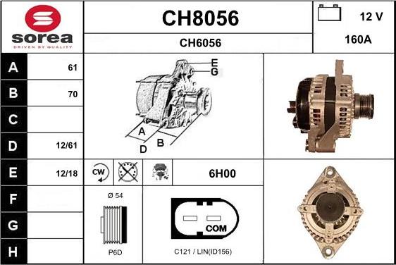 SNRA CH8056 - Генератор autocars.com.ua