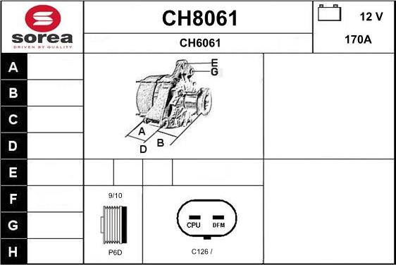 SNRA CH8061 - Генератор autocars.com.ua