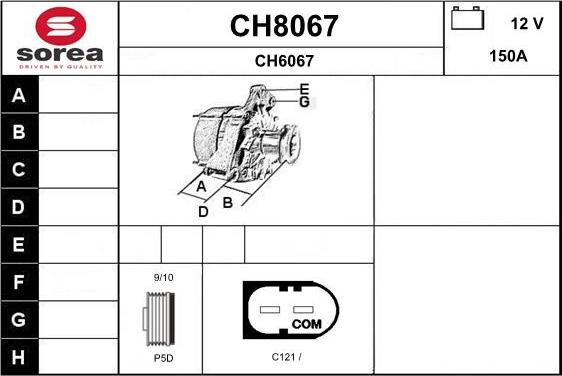 SNRA CH8067 - Генератор autocars.com.ua