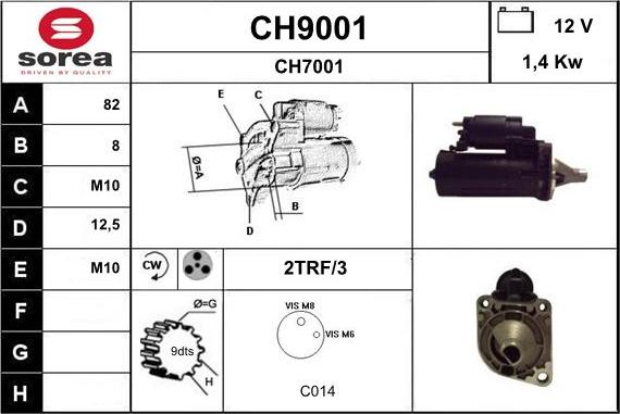 SNRA CH9001 - Стартер avtokuzovplus.com.ua