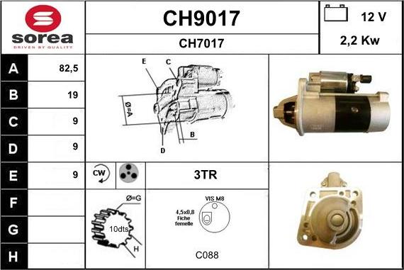 SNRA CH9017 - Стартер avtokuzovplus.com.ua