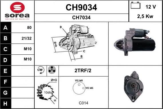 SNRA CH9034 - Стартер avtokuzovplus.com.ua