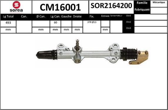 SNRA CM16001 - Рульовий механізм, рейка autocars.com.ua