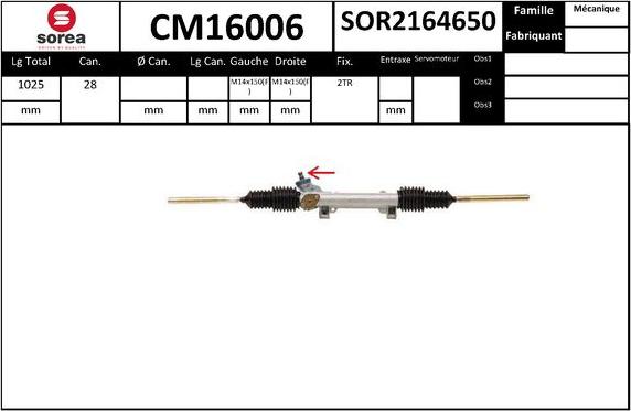 SNRA CM16006 - Рульовий механізм, рейка autocars.com.ua