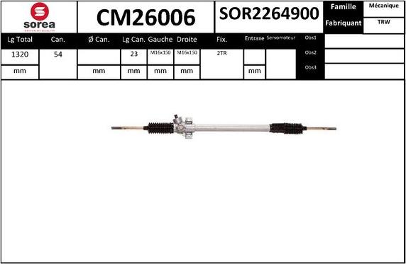 SNRA CM26006 - Рулевой механизм, рейка avtokuzovplus.com.ua