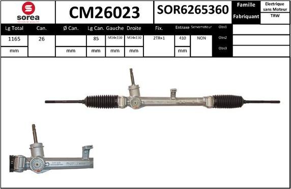 SNRA CM26023 - Рулевой механизм, рейка autodnr.net