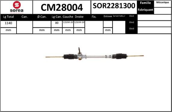 SNRA CM28004 - Рульовий механізм, рейка autocars.com.ua