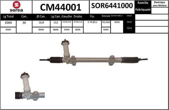 SNRA CM44001 - Рульовий механізм, рейка autocars.com.ua