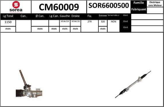 SNRA CM60009 - Рулевой механизм, рейка autodnr.net