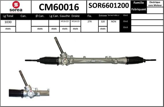 SNRA CM60016 - Рульовий механізм, рейка autocars.com.ua