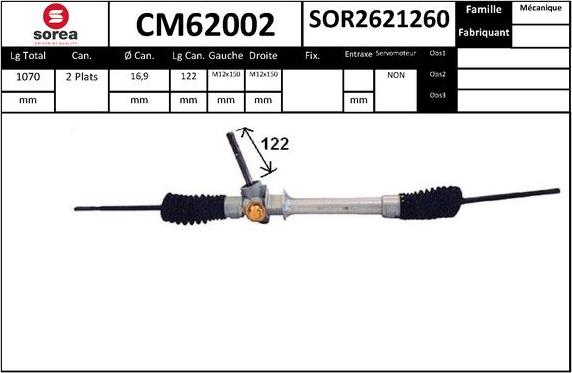 SNRA CM62002 - Рулевой механизм, рейка autodnr.net