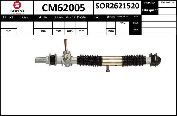 SNRA CM62005 - Рулевой механизм, рейка autodnr.net