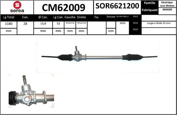 SNRA CM62009 - Рульовий механізм, рейка autocars.com.ua