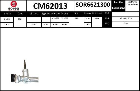 SNRA CM62013 - Рулевой механизм, рейка autodnr.net