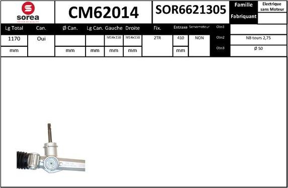 SNRA CM62014 - Рулевой механизм, рейка autodnr.net